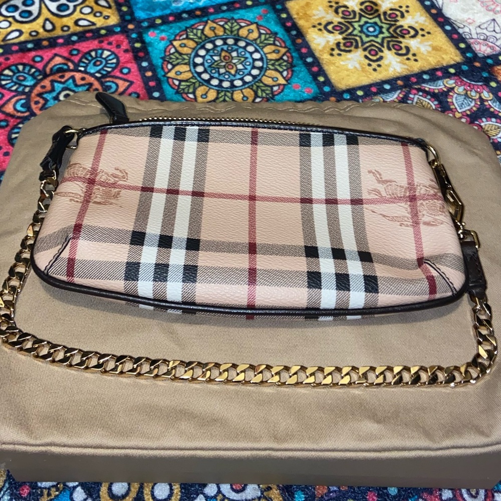 Burberry Gold Chain Shoulder Purse